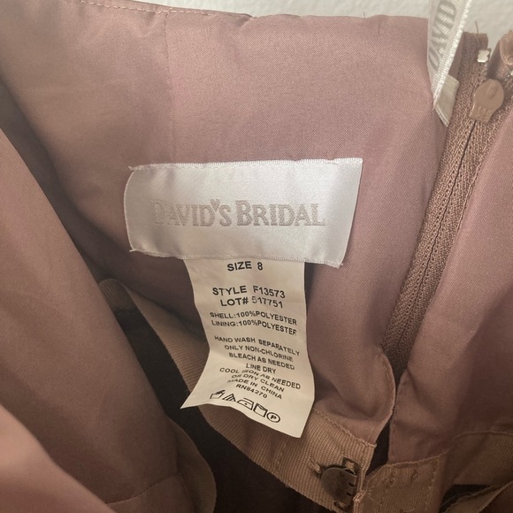 Davids Bridal Bridesmaids Gowns Bundle Of 3  Chocolate Brown - Picture 4 of 10